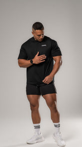 Retro Oversized Tee - Black